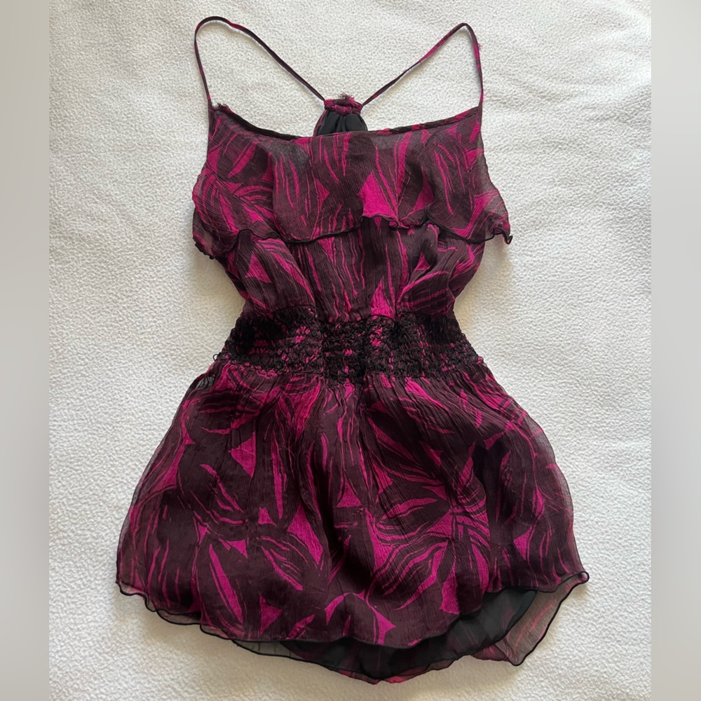 American Vintage Pink and Black Tank Top